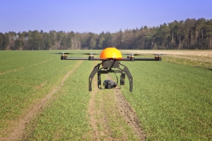 drone over farm